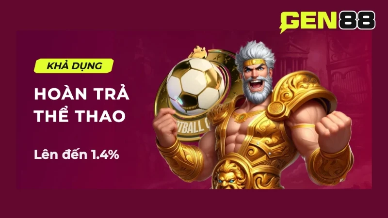 Sảnh Thể thao, Thể thao ảo và eSport hoàn trả lên đến 1.4%